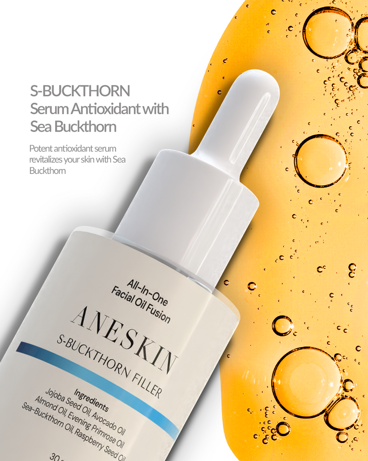 Dull Skin Complete Routine bundle by Aneskin - S-BUCKTHORN FILLER Facial Oil