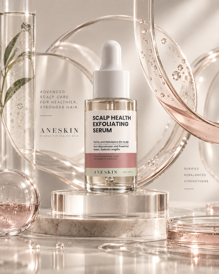 SCALP HEALTH - Exfoliating Scalp Serum by Aneskin - packaging and product detail, view 3