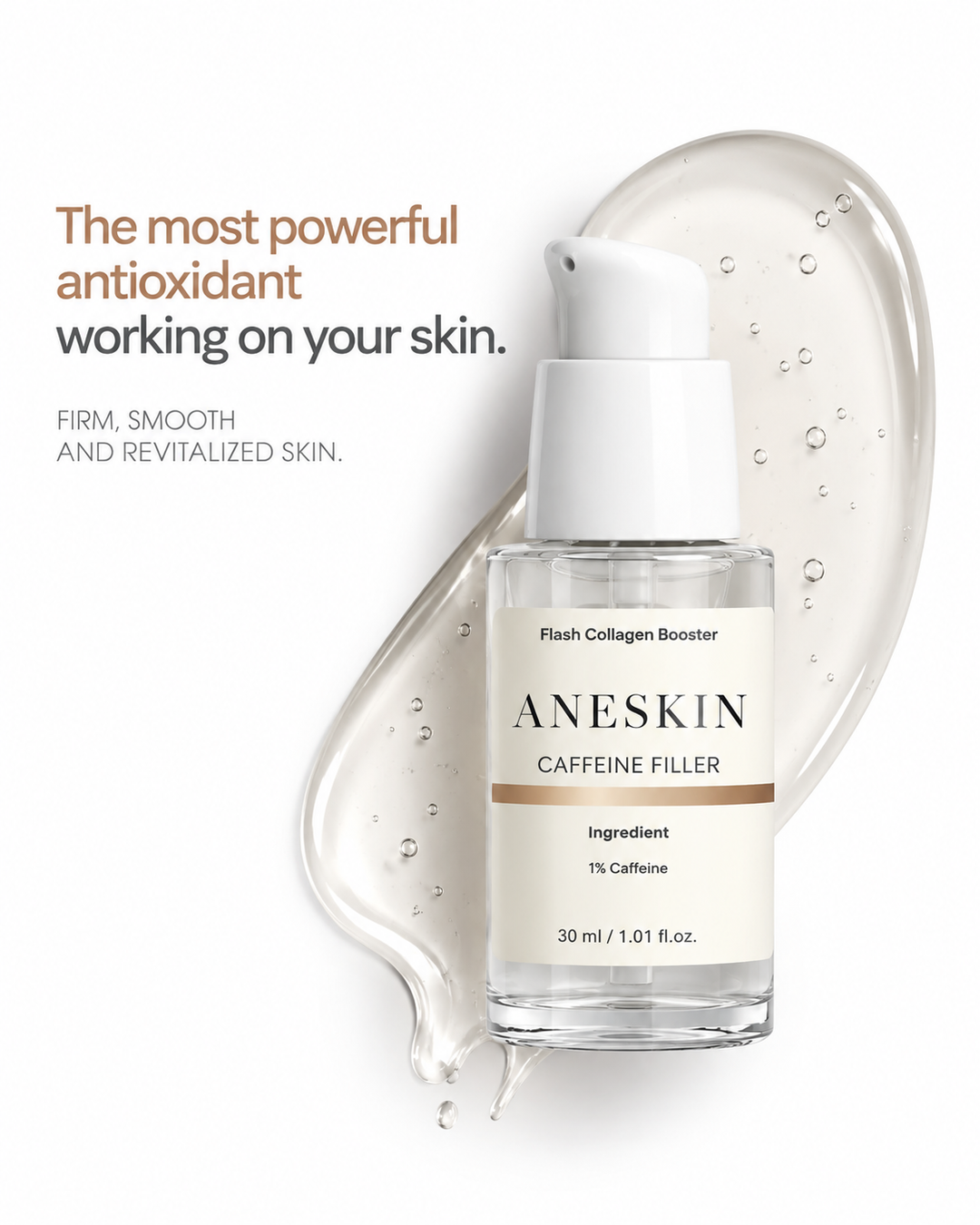 CAFFEINE FILLER - Caffeine Gel Booster 30ml by Aneskin - caffeine eye depuffing gel booster