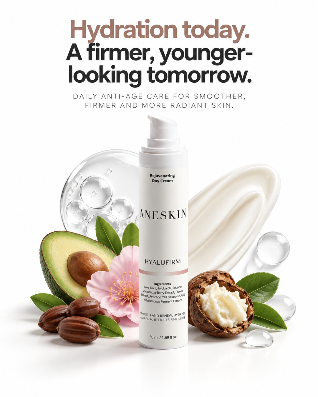 HYALUFIRM - Anti-Age Day Cream by Aneskin - anti-age hyaluronic acid day cream